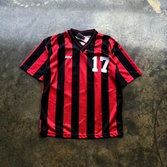 Vintage Mitre Striped Soccer Football Jersey - Picture 1 of 3